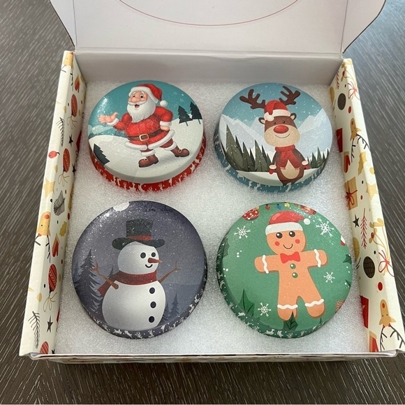 NWT Aromatherapy Christmas Scented Candles Set Soy Wax Portable Tin Jar Candle - Picture 5 of 7